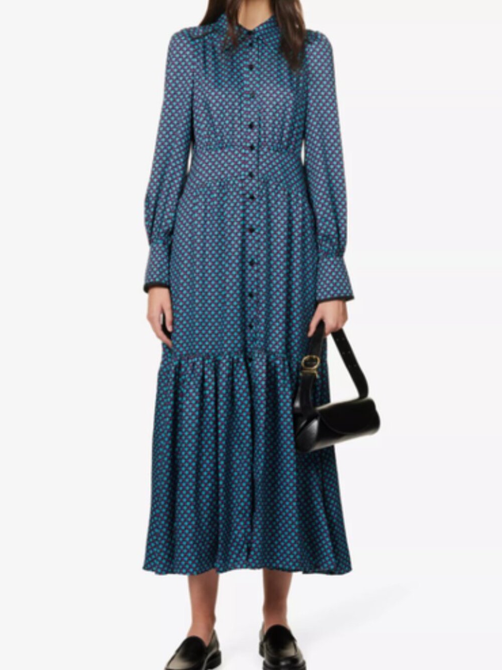 ME+EM print tiered maxi dress